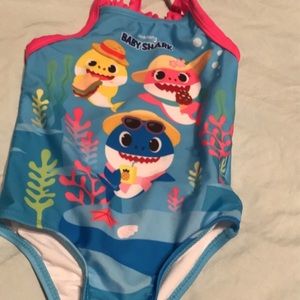 Baby shark swimsuit for little girl